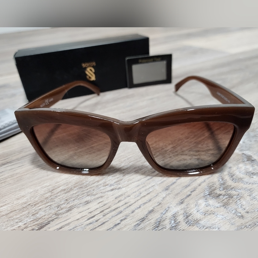 Sojos Badra Sunglasses in Dark Brown - New In Box